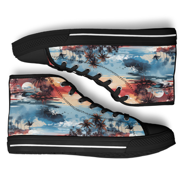 Chokefish™ Urban Peak Retro High Tops Trees & Boats-001-2